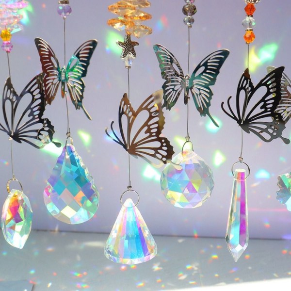 Butterflies Crystal Windchimes Butterfly Riipus TYYLI Style 5