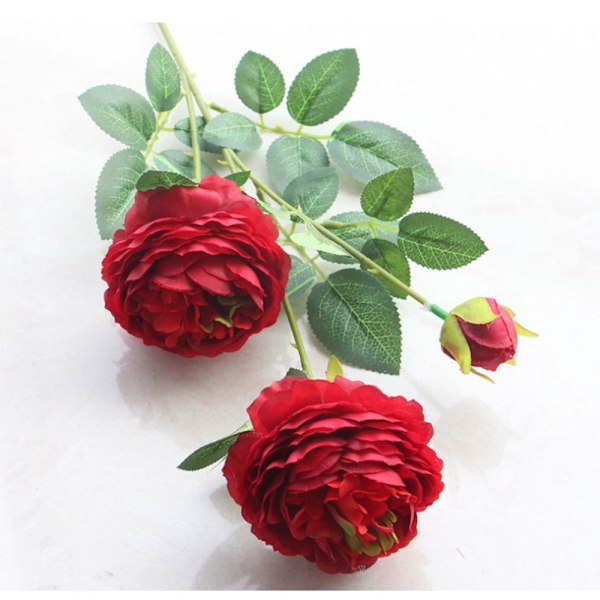 5 Hodet Kunstige Blomster Fake Flower BLÅ blue