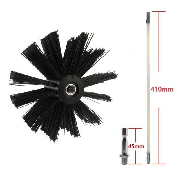 Fleksibelt skorsteinsfeiesett Røykrørsfeiebørste og stang 11/410MM 11/410mm