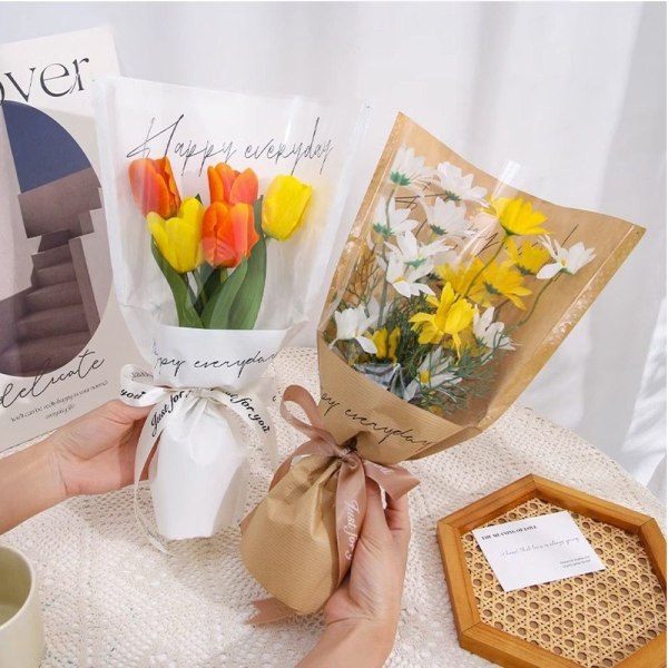 20/30 STK Rose Packing Sleeve Bag Buket Pakkepose NUDE Nude Multiple-Multiple