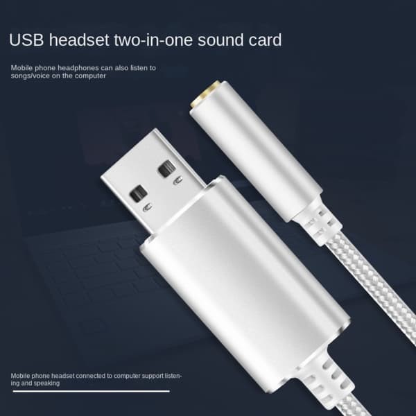USB ljudkort Datorljudkort VIT White