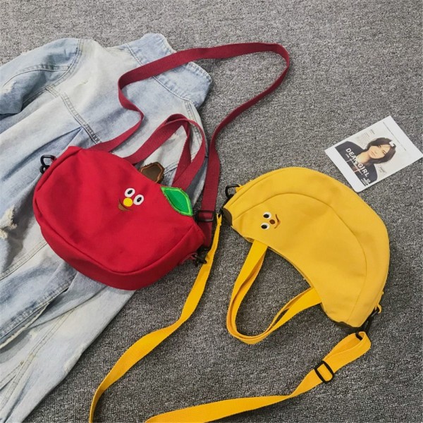 Women Fruit Banana Apple Cross Body olkalaukku KELTAINEN yellow