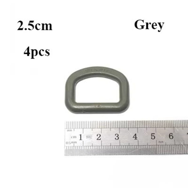 4st Bälteskrokar Webbing Spännen GRÅ 2.5CMSTYLE 1 STIL 1 Grey 2.5cmStyle 1-Style 1