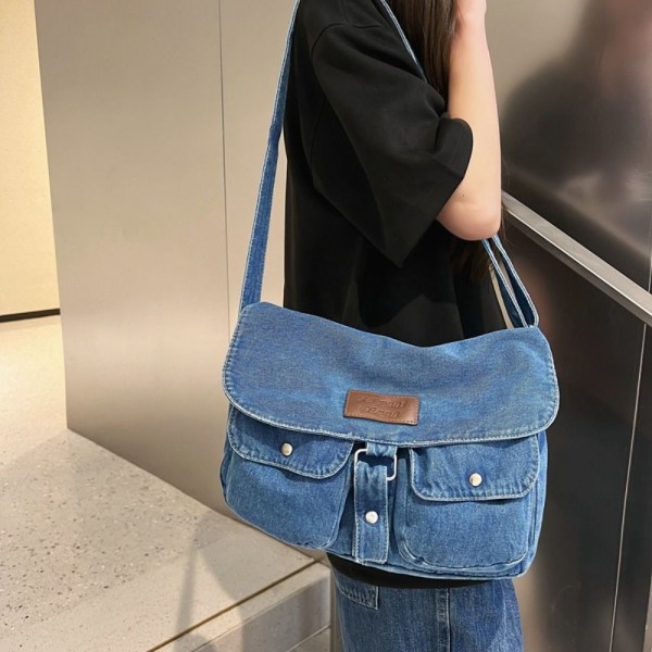 Denim Crossbody Bag Håndvesker LYS BLÅ Light Blue