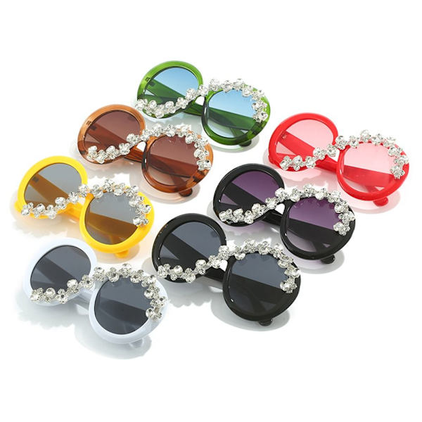 Round Frame Solbriller Y2K Shades SORT-GRÅ SORT-GRÅ Black-Grey