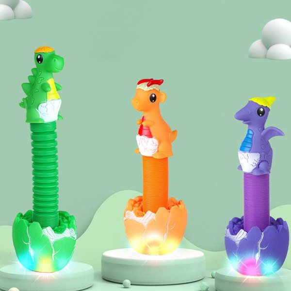 Dinosaur Pop Rør Dyre Suger Legetøj ORANGE orange