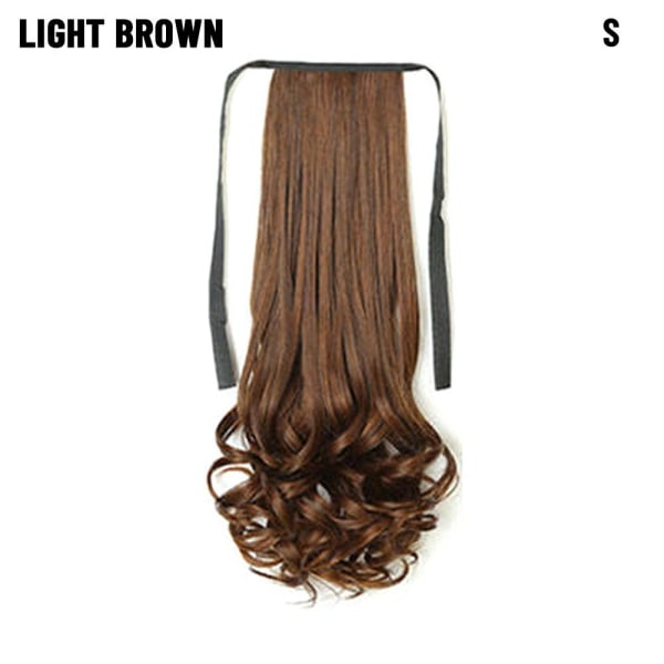 38-58 cm mellemlængde paryk viklet rundt om hestehale LYSEBRUN S light brown S