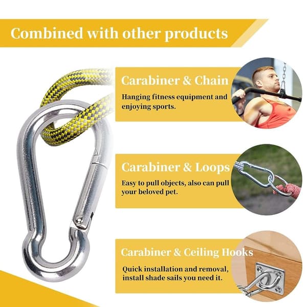 2stk Spring Snap Kroker Karabinkrok Clip Locking Carabiners