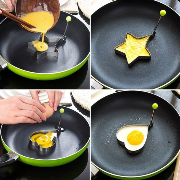 Stekt Egg Pannekake Shaper Stekeform RUND RUND Round