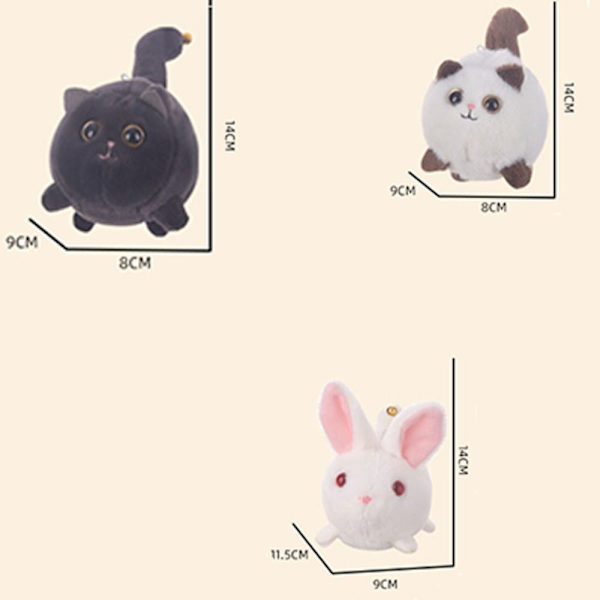 Brador Keychain Cat Pehmoavaimenperä BLACK CAT CAT black cat-cat