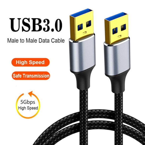 USB 3.0-kabel typ A hane till hane 2M 2m