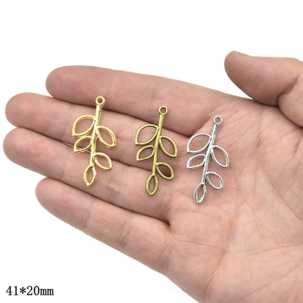 Hollow Leaf Charms Branch Anheng Tre Blader Charm
