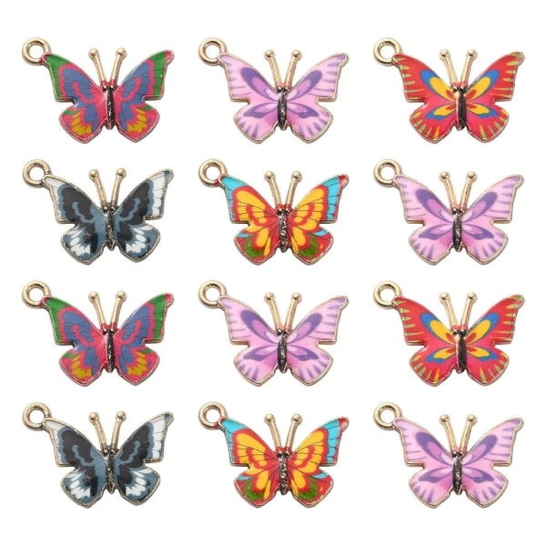Butterfly Charms Hyönteisten Charms kukka printed