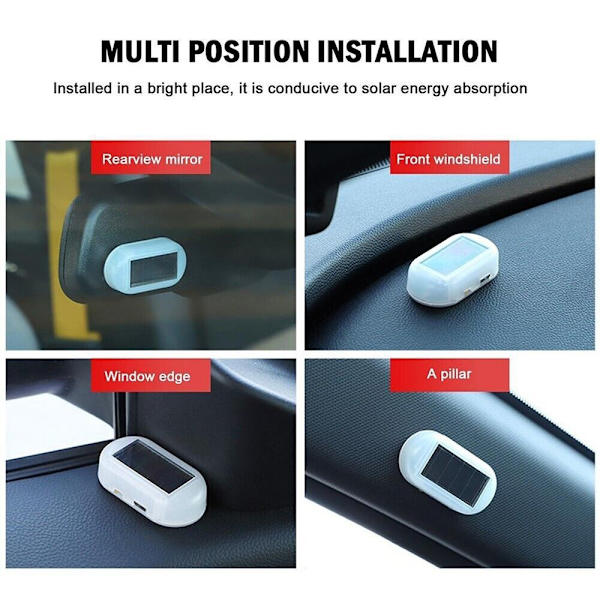 Auto Varkaudenesto Kevyt Ajoneuvo Varkaudenesto Valo MUSTA SININEN VALO Black Blue light-Blue light