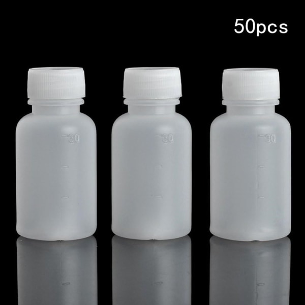 50 kpl Pienet muovipullot Näytepullot Valmistunut laboratorio