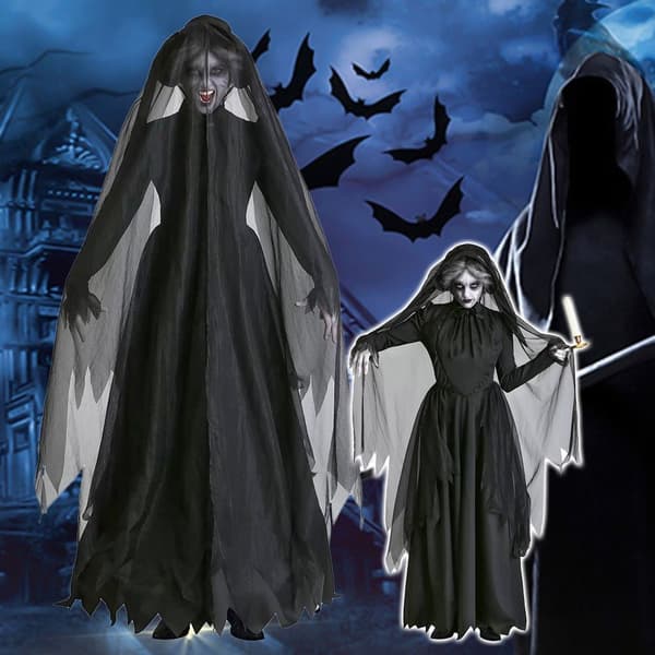 Scary Witch Costume Dark Bride Clothes S S