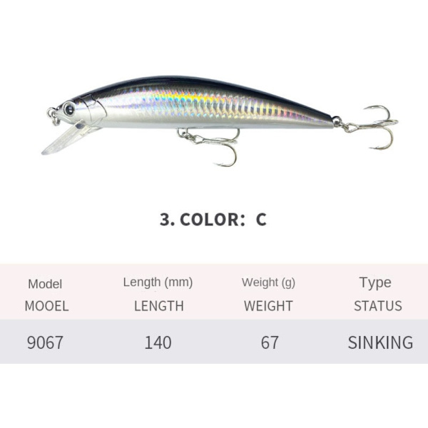 Minnow Fishing Lure Synkende Lure C C C