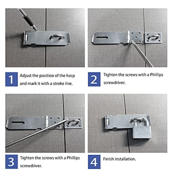 Oven lukot Hasp Salpa 1kpl 1kpl 1pc