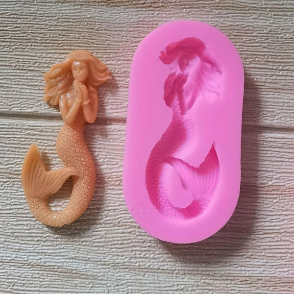 2stk Mermaid Silikone Forme Havfrue Forme Mermaid Candy Forme