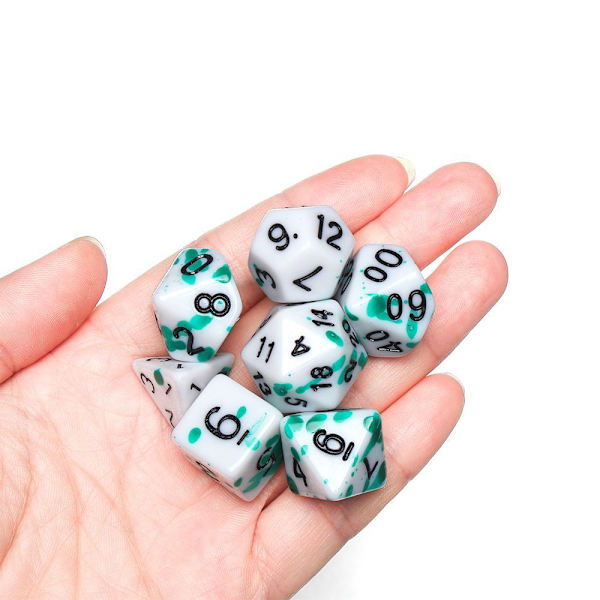 7 stk/sett DND Terning Polyhedral terning VANLIG 2 VANLIG 2 ordinary 2