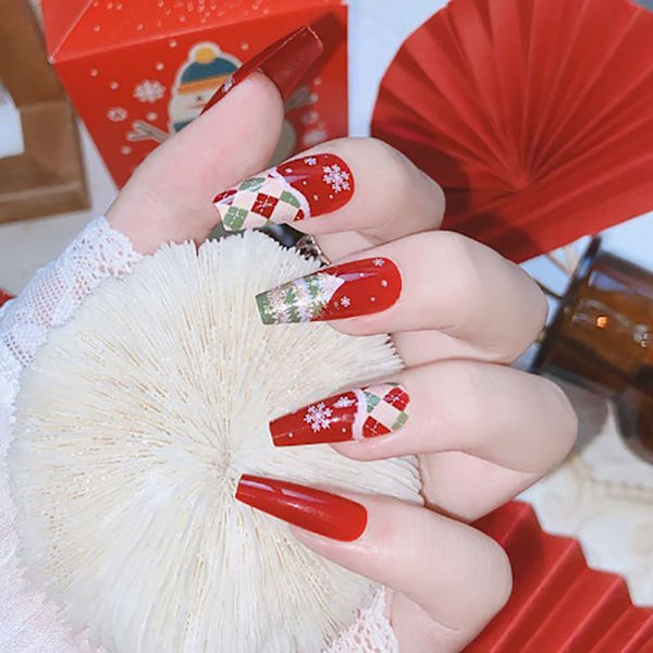 Christmas Fake Nails Christmas Nail Enhancement 06 06 06