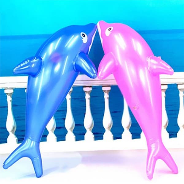 2 st Uppblåsbar Delfinfisk BLÅ blue