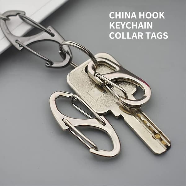 Liten Snap Hook Dual Wire Gate Clip Nyckelring Clip