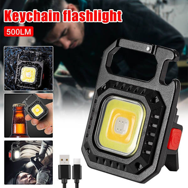 Mini LED-ljus Nyckelring Flasköppnare