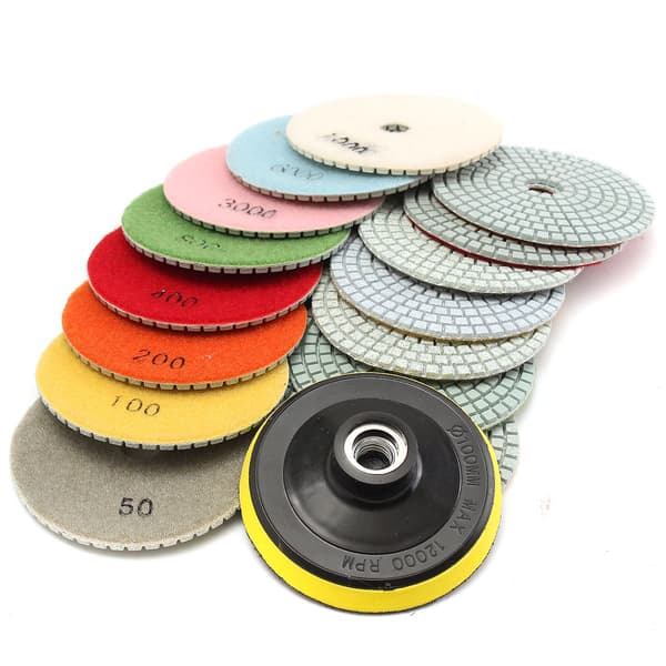 16 st 4 tums 100 mm diamantpolerkuddar