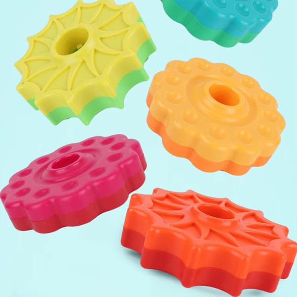 Gears Stackering Ringer Leketøy Spinning Stacker For Preschool Gift