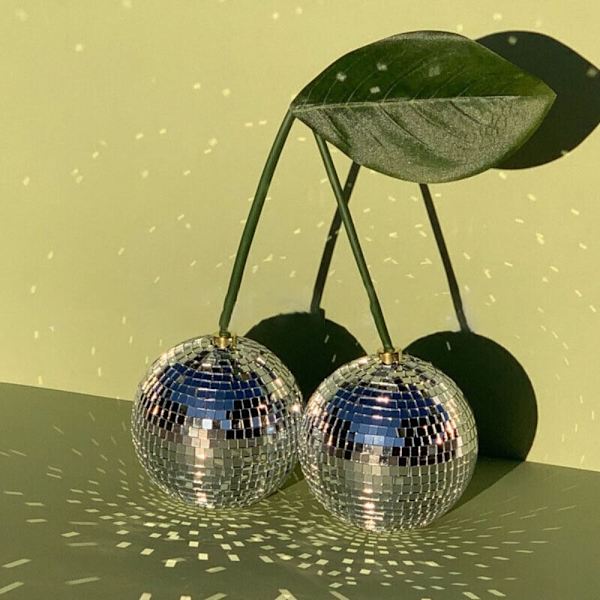 Kirsebær Disco Ball Hjemmepynt RØD red