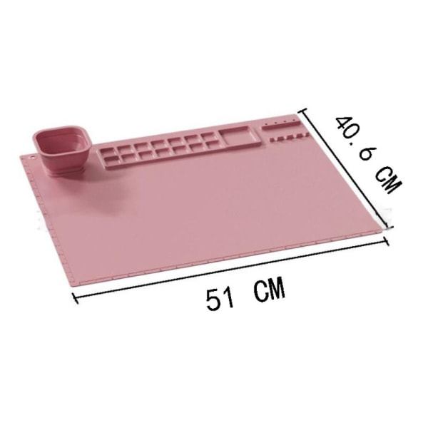 Silikoninen askartelumatto Askartelumatto puhdistuskupilla PINK pink