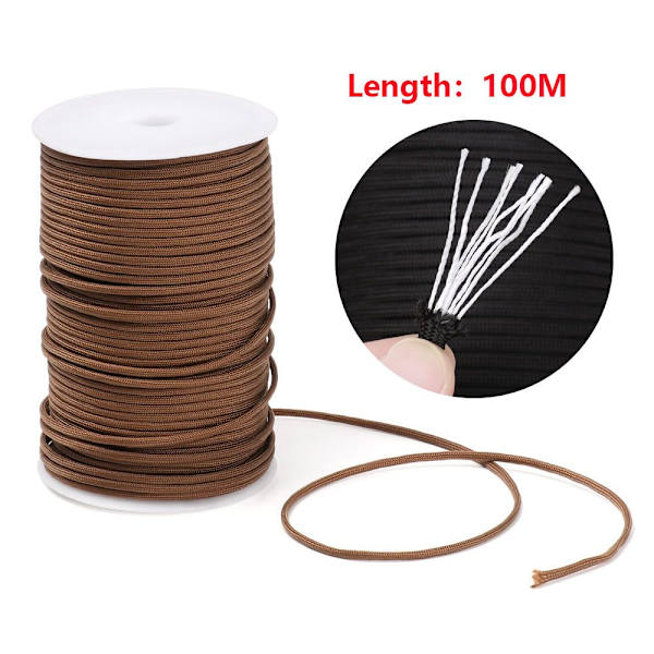 100 meter 9-Core Paracord Rope 550 Military Standard 3