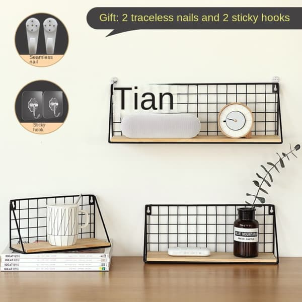 Wall Organizer Hylla Förvaringsskåp Organizer VIT White S-rectangle-S-rectangle