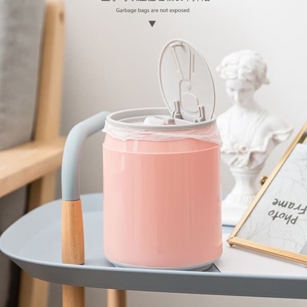Skrivebord Dust Bin Mini Desktop Bin PINK pink