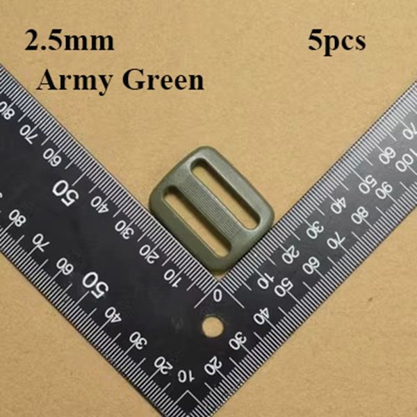 5st Tri Glide Slider Ladder Lås Spännen ARMY GREEN 2,5MM Army Green 2.5mm