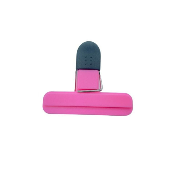 2/4 st Plastpåse Tätningsklämma Stor spånpåse Clips ROSA S Pink S