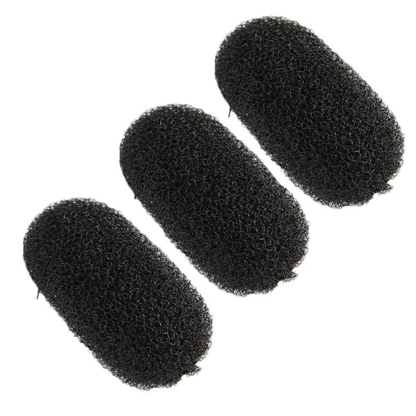 3 Stk Heighten Hairpin Puffy Hair Pad SVART Black