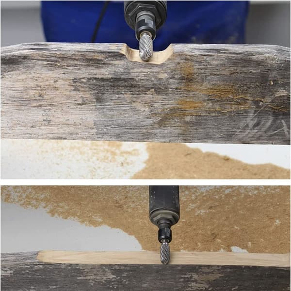 8 STK Hårdmetall Burr Sett Slipebits 1/4" skaft