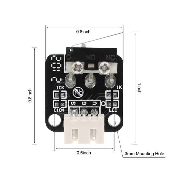 5 stk Micro Mechanical Switch Limit Switch Reset Switch