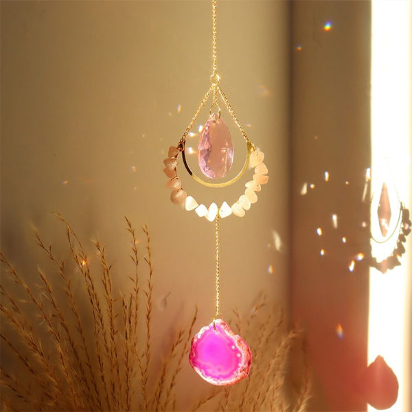 Sun Catchers Natural Moon Agate GUL yellow
