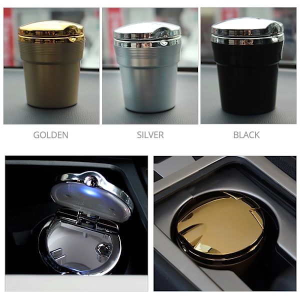 Bilaskebeger Med LED-lys GULL Gold