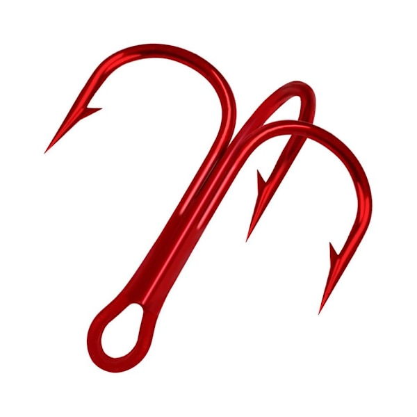 50 kpl Red Fishhoks High Carbon Steel 1/0 1/0 1/0