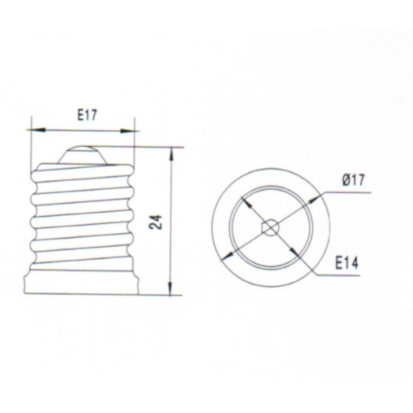 2 STK E17 til E14 lysfatning lampeholder lyskonverter