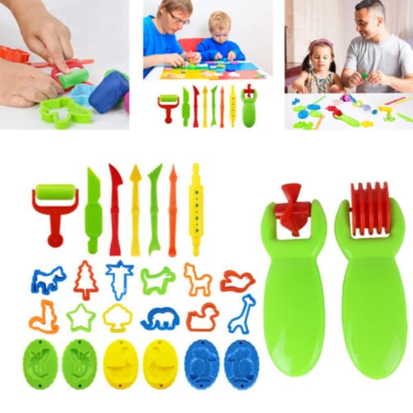 26 stk/sett Play Dough Tools Kit DIY Plasticine Mold Modeling Clay