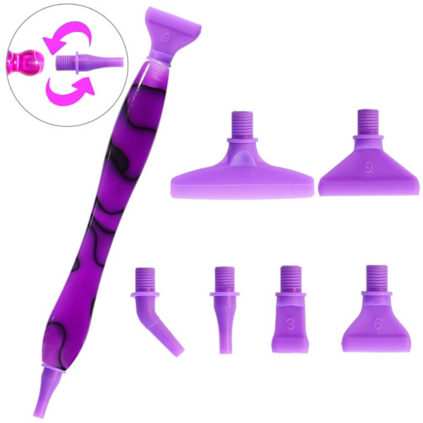 Harts Diamond painting Penna Point Drill Pennor MÖRKLILA Dark Purple