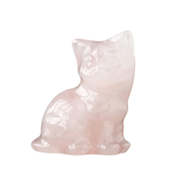 Naturlig krystall kattefigur Fortune Cat Statue 3 3 3