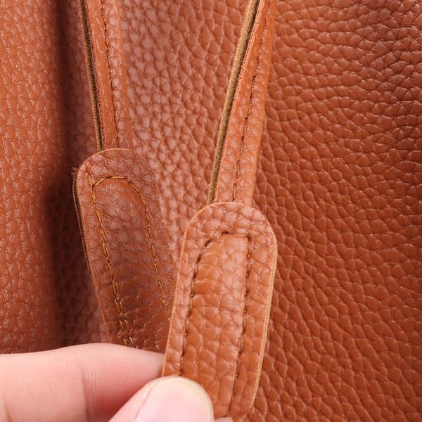 4 stk. PU Læder Håndtaske Cross Body Tasker GRÅ grey