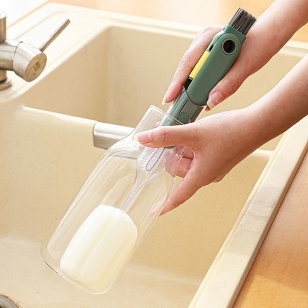 Flaskkopp Lock Brush Cleaner Tools GRÖN green