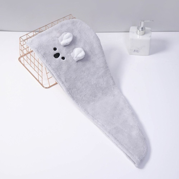 Hårhåndkle Badehette GRÅ Gray